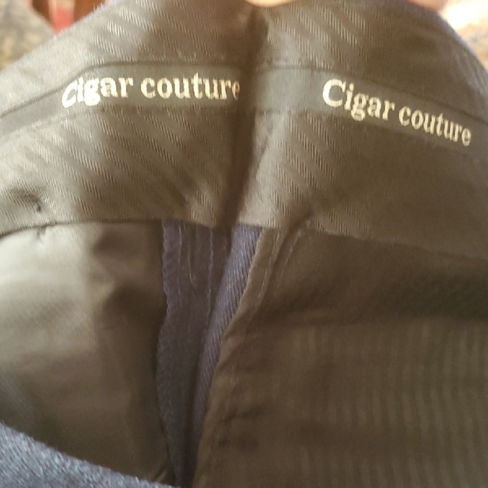Cigar Couture Classic Mens Single Pleat Dress Pants Navy 38 X 27 - Picture 10 of 10